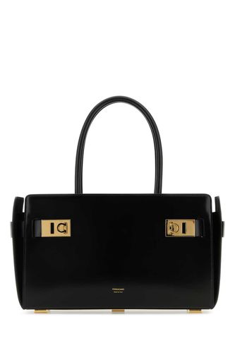 Ferragamo Black Leather Handbag - Ferragamo - Modalova