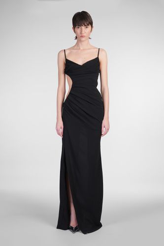 Mugler Dress In Black Viscose - Mugler - Modalova