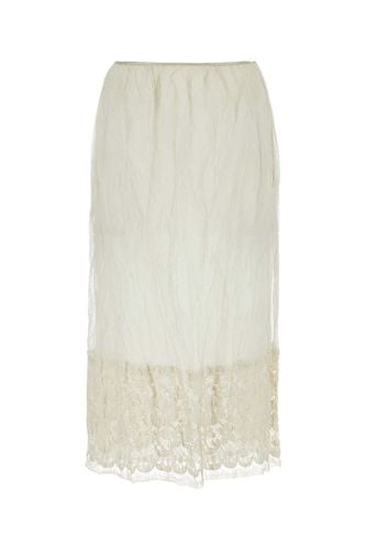 Prada Ivory Mesh Skirt - Prada - Modalova