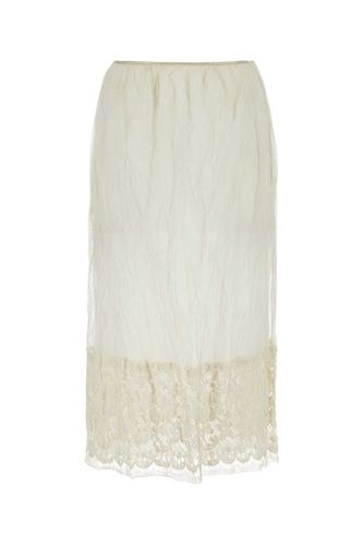 Prada Ivory Mesh Skirt - Prada - Modalova