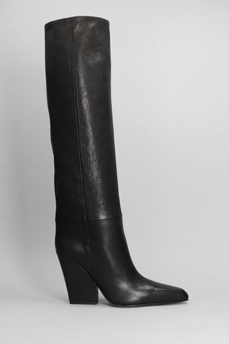 Jane High Heels Boots In Black Leather - Paris Texas - Modalova
