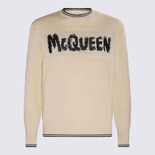 Ivory And Cotton Graffiti Jumper - Alexander McQueen - Modalova