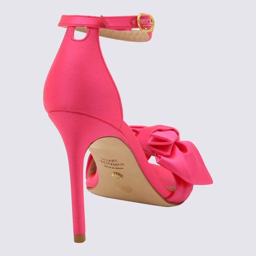 Hot Pink Satin Loveknot Sandals - Stuart Weitzman - Modalova