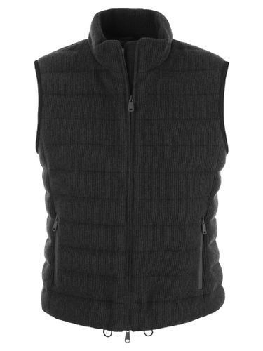 English Rib Cashmere Knit Sleeveless Down Jacket - Brunello Cucinelli - Modalova