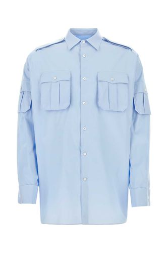 Light-blue Poplin Oversize Shirt - Prada - Modalova