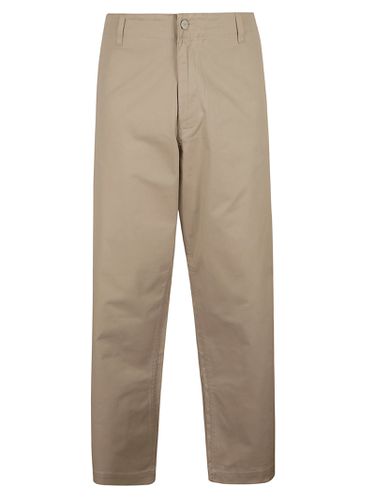 Wide Straight Leg Plain Trousers - Emporio Armani - Modalova