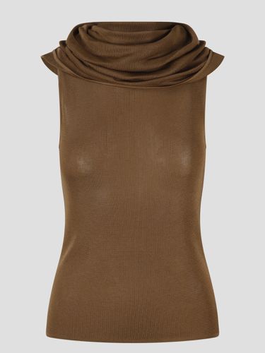 Ribbed Knit Cowl Tank Top - Saint Laurent - Modalova