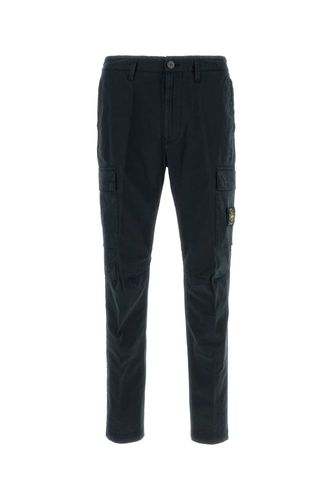 Midnight Blue Stretch Cotton Pant - Stone Island - Modalova