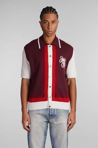 AMIRI Polo In Bordeaux Wool - AMIRI - Modalova