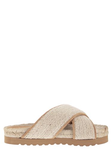 Peserico Jute And Leather Sandal - Peserico - Modalova