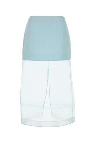 Pastel Light Blue Organza Crush Layered Skirt - Zimmermann - Modalova