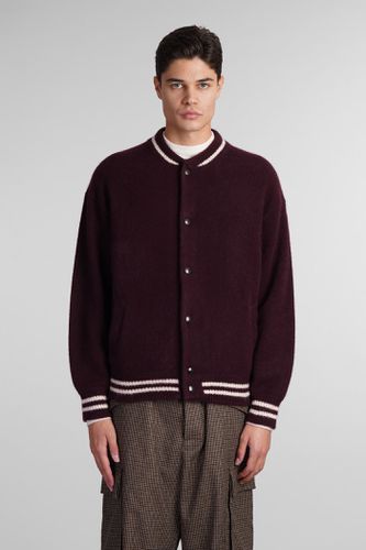 Laneus Bomber In Bordeaux Cashmere - Laneus - Modalova