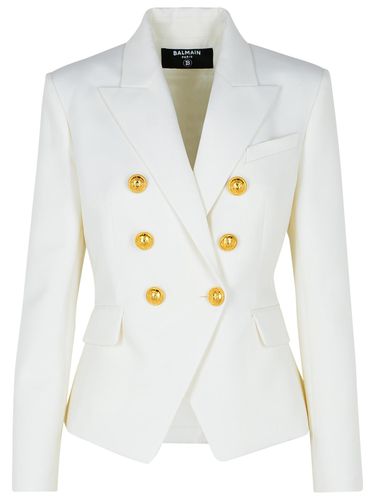 Balmain White Virgin Wool Blazer - Balmain - Modalova