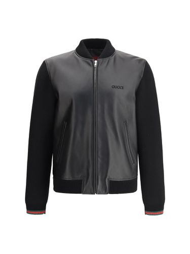 Gucci Leather Bomber Jacket - Gucci - Modalova