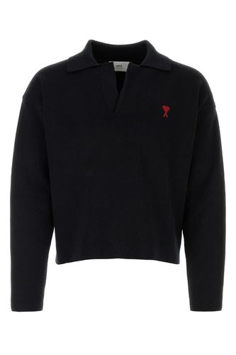 Stretch Wool Blend Sweater - Ami Alexandre Mattiussi - Modalova