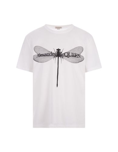 Dragonfly T-shirt In /black - Alexander McQueen - Modalova