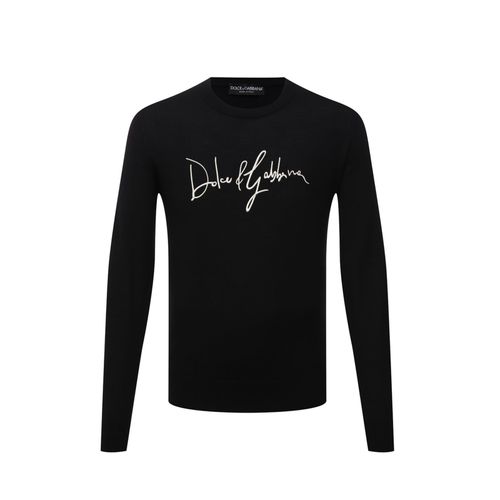 Logo Embroidered Wool Sweater - Dolce & Gabbana - Modalova