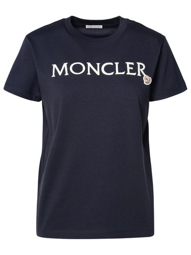 Moncler Blue Cotton T-shirt - Moncler - Modalova