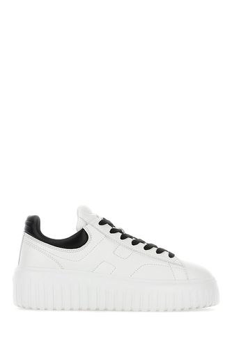 White Nappa Leather H-stripes Sneakers - Hogan - Modalova