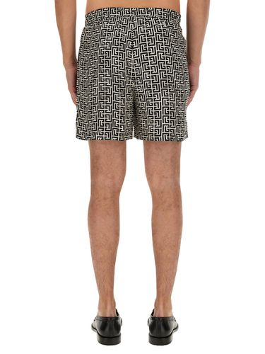 Balmain Monogram Bermuda Shorts - Balmain - Modalova