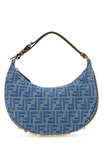 Embroidered Denim Small graphy Handbag - Fendi - Modalova