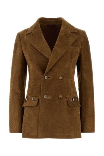 Gucci Brown Suede Blazer - Gucci - Modalova