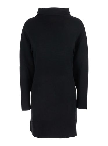 Turtleneck Midi Dress In Wool And Cashmere Woman - Parosh - Modalova