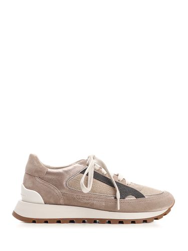 Suede And Canvas Sneakers - Brunello Cucinelli - Modalova