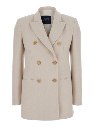 Betty Double Breasted Jacket With Peak Lapel In Virgin Wool Woman - The Seafarer - Modalova