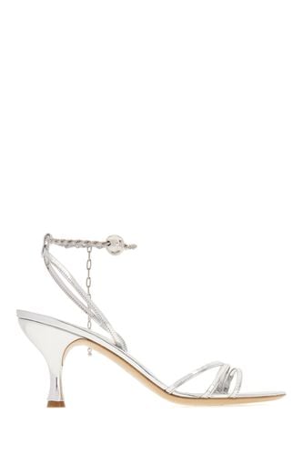 Ferragamo Silver Leather Sandals - Ferragamo - Modalova