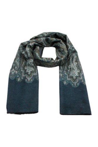 Light Scarf With Small Fringes At The Bottom With A Patterned Motif - Kiton - Modalova