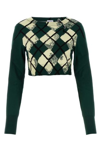 Bottle Green Cotton Sweater - Burberry - Modalova
