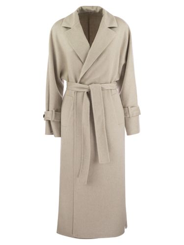 Cashmere Coat With Jewel Detail - Brunello Cucinelli - Modalova