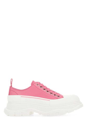 Dark Pink Leather Tread Slick Sneakers - Alexander McQueen - Modalova