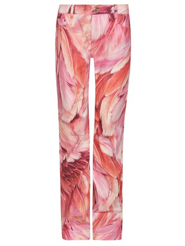 Feather Print Trousers - Roberto Cavalli - Modalova