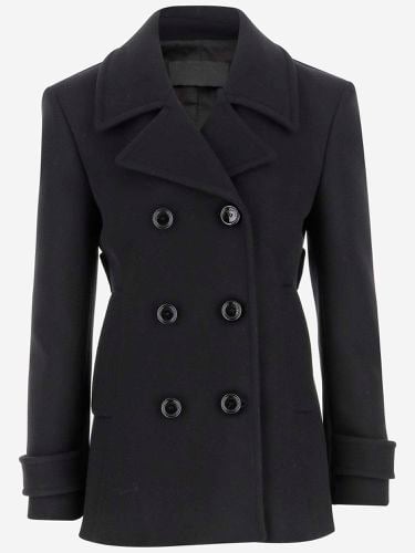 Valentino Black Wool Coat - Valentino - Modalova