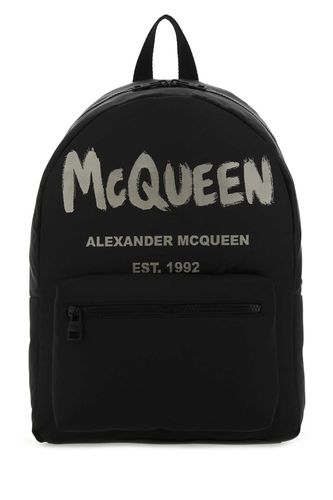Black Canvas Metropolitan Backpack - Alexander McQueen - Modalova