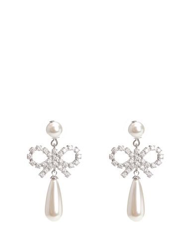 Self-portrait Bow Drop Earrings - self-portrait - Modalova