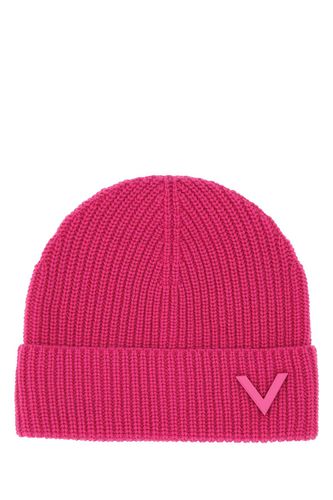 Pink Pp Cashmere Beanie Hat - Valentino Garavani - Modalova