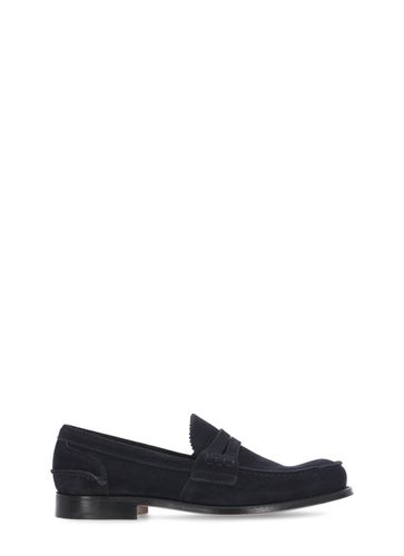 Navy Suede Pembrey Loafers - Church's - Modalova