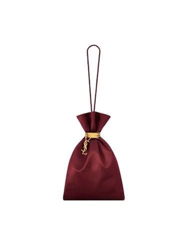 Burgundy Satin Handbag - Saint Laurent - Modalova