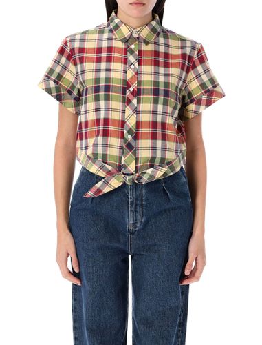 Cropped Plaid Tie-front Top - Polo Ralph Lauren - Modalova