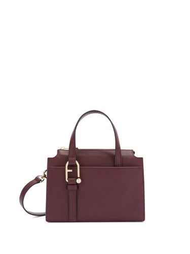 Boston S Leather Satchel Bag - Furla - Modalova