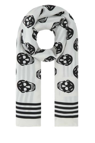 Printed Satin Foulard - Alexander McQueen - Modalova