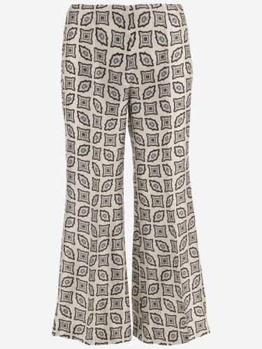 Silk Pants With Geometric Pattern - Alberto Biani - Modalova