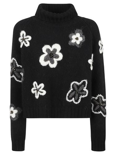 Floral Turtleneck Sweater - Bruno Manetti - Modalova