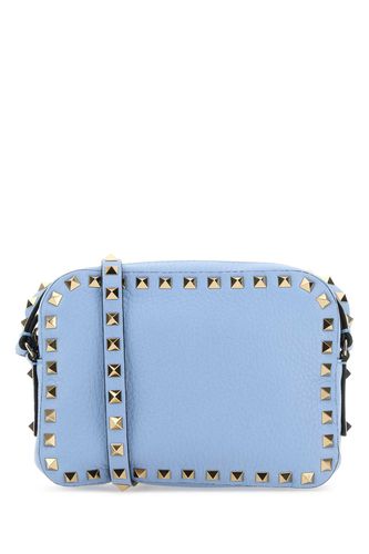 Light Blue Leather Rockstud Crossbody Bag - Valentino Garavani - Modalova