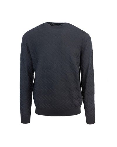 Long-sleeved Crewneck Jumper - Emporio Armani - Modalova