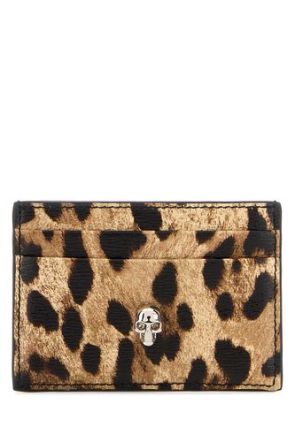 Printed Leather Card Holder - Alexander McQueen - Modalova