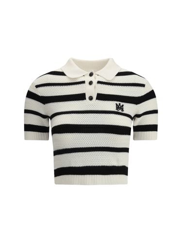 AMIRI Cropped Striped Polo - AMIRI - Modalova